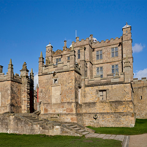 The grand stone, square Little Castle at Bolsover Castle